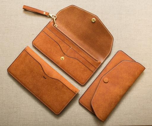 Flat&Zip; 슬림 가죽 장지갑