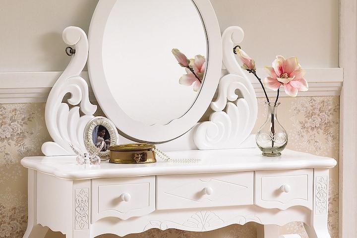 큐 엔틱 콘솔 서랍 공주 화장대 엔틱 학생방(화이트)