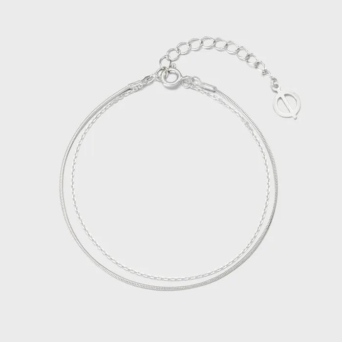 [silver925][도경수, 하츠투하츠 스텔라 착용] colette snake layered bracelet