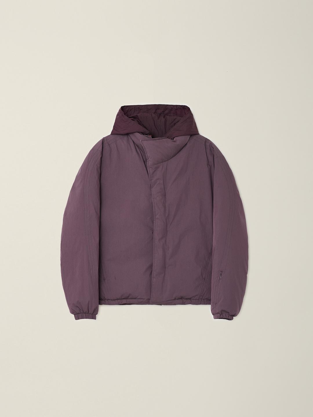 SHRUNKEN PUFFER DOWN PARKA PURPLE