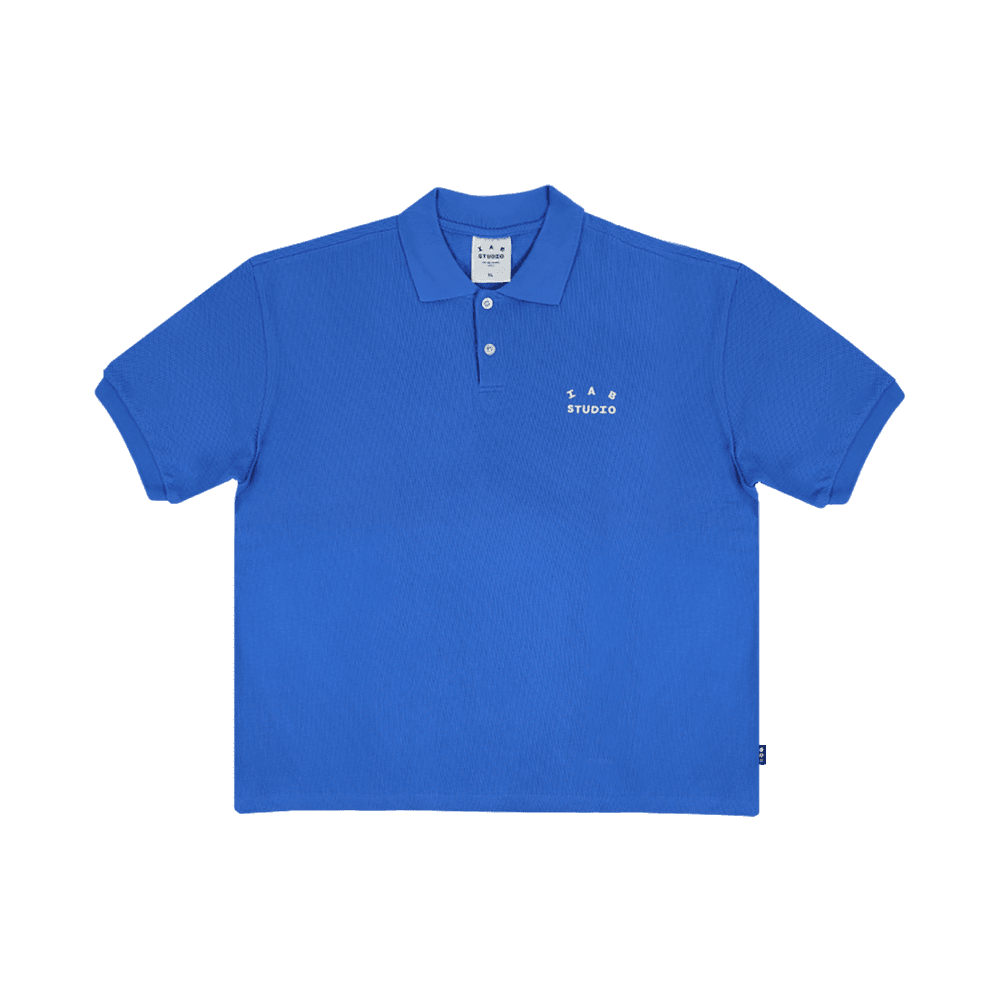 아이앱 스튜디오 크롭 피케 셔츠 블루 (23FW)