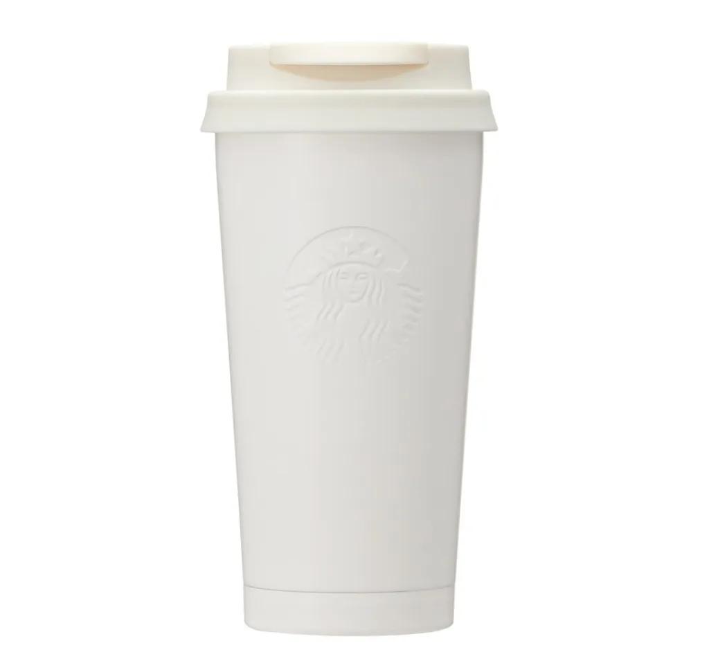 일본 스타벅스 한정 2022년상품 스테인리스 로고 투고 텀블러 화이트 엘마 텀블러