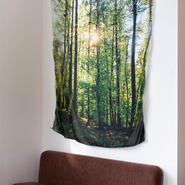 포레스트 쉬폰패브릭포스터 커튼 가리개커튼 창문커튼 2size