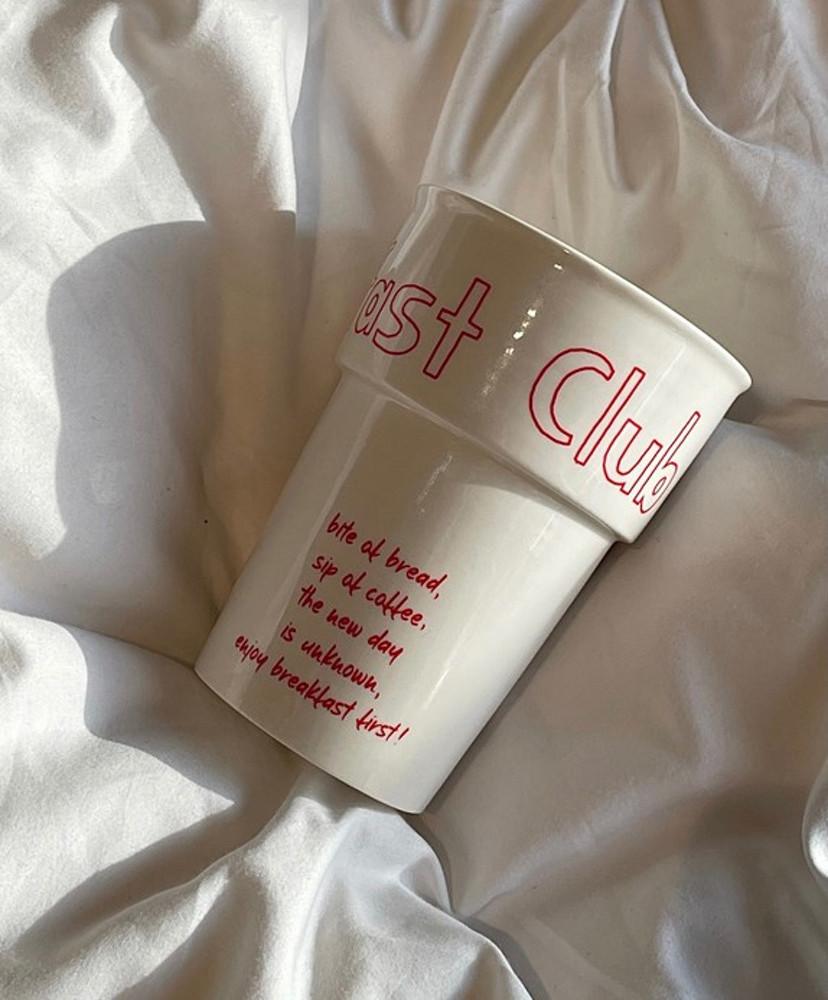 [꿀비잡화점] 레드레터링머그잔 머그컵