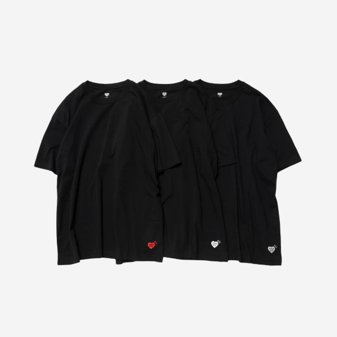 Human Made T-Shirts Black (3 Pack)