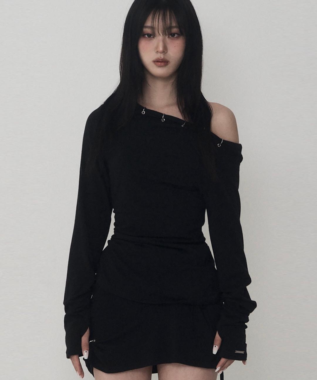 Piercing Drape Set-Up Long Sleeve (black)