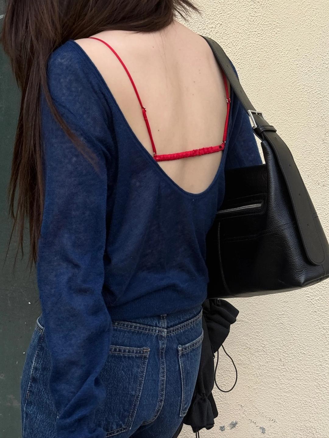 수블랑 26SS 신상 런던플랏 라운드 유넥 니트