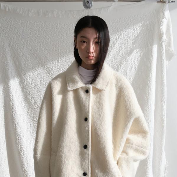 [12/26 순차 출고] Wool Oversized Single Coat (Ivory)