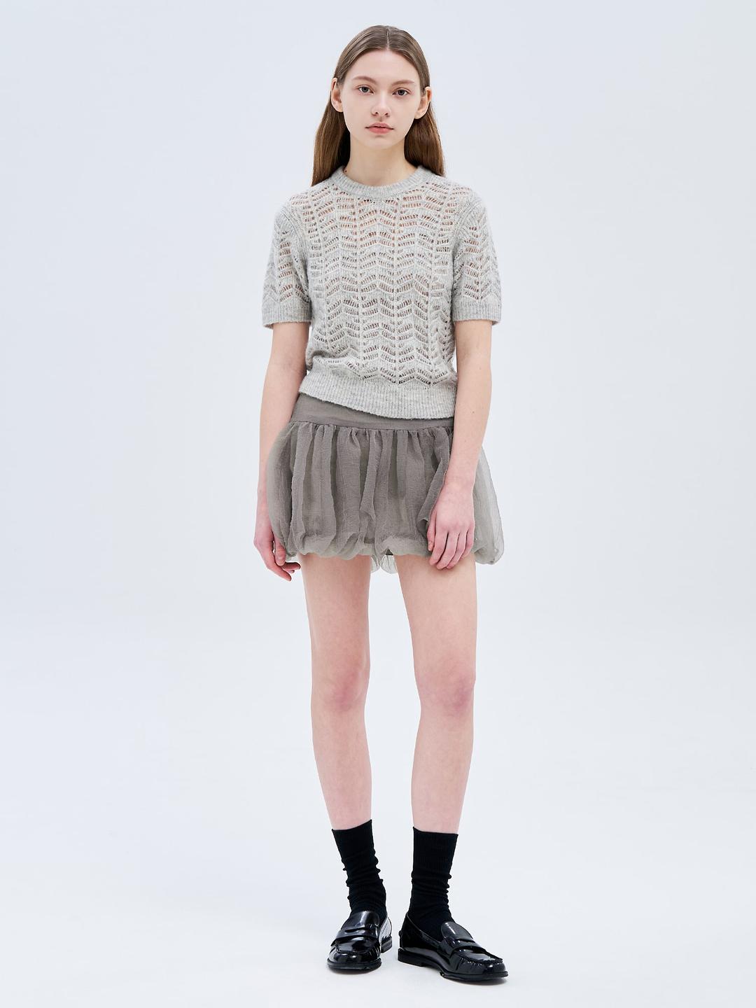 Beatrice Balloon Skirt - Grey