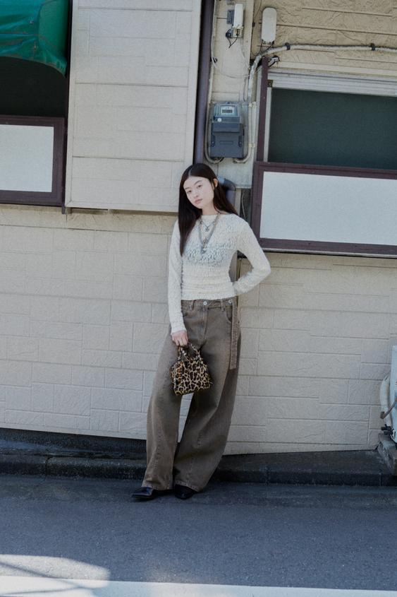 JEANS TRF OVERSIZE 로우라이즈
