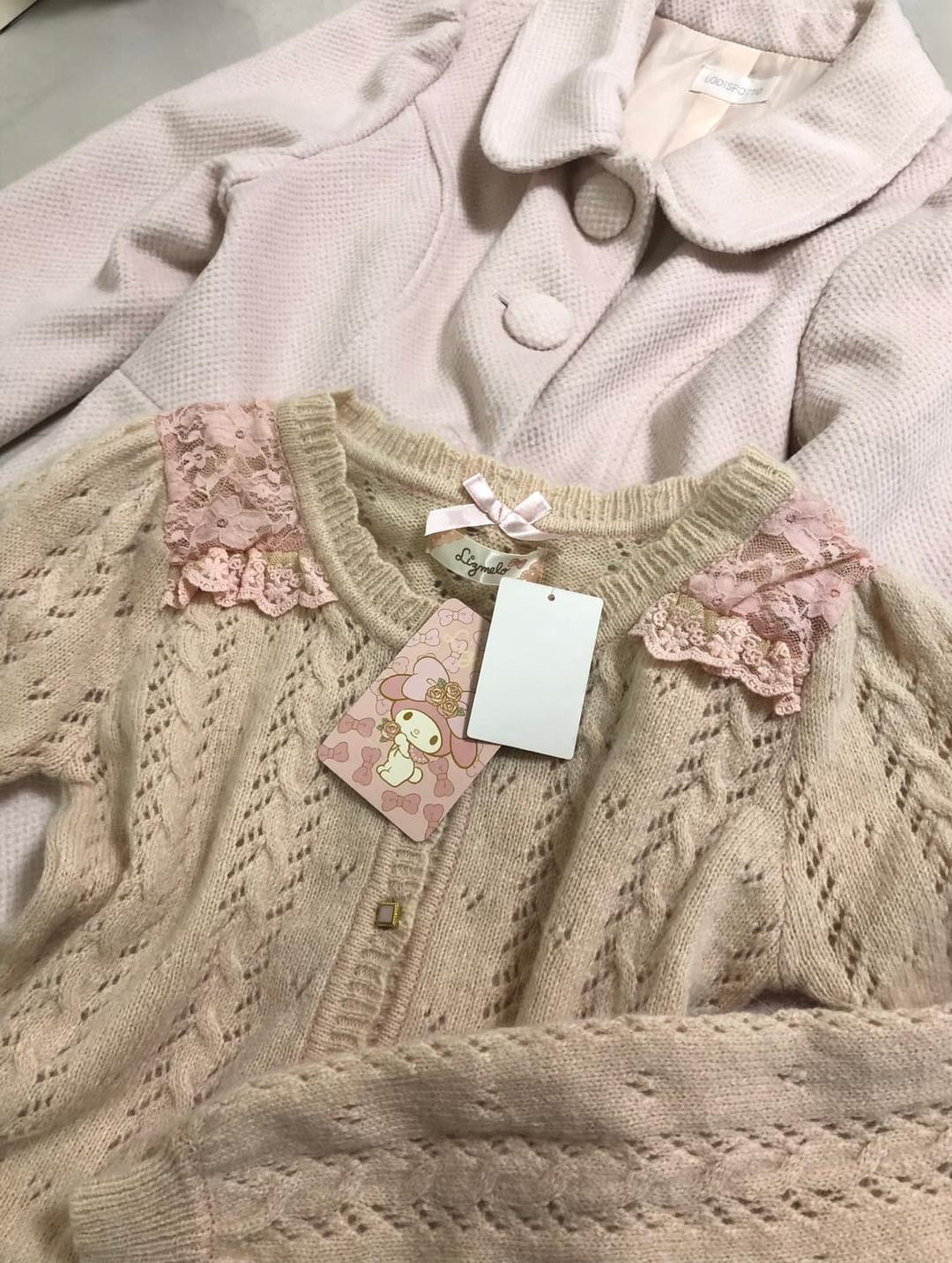 택O 새상품 리즈리사 리즈멜로 히메갸루 라떼갸루 핑크 가디건 | 후루츠패밀리