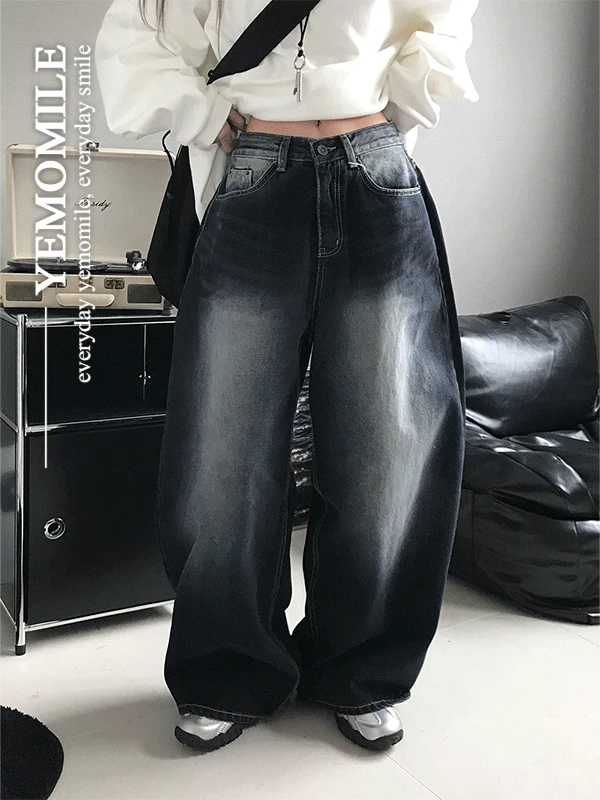 [YEPA0006] 워싱 와이드 벌룬 팬츠 (unisex)(숏/롱)