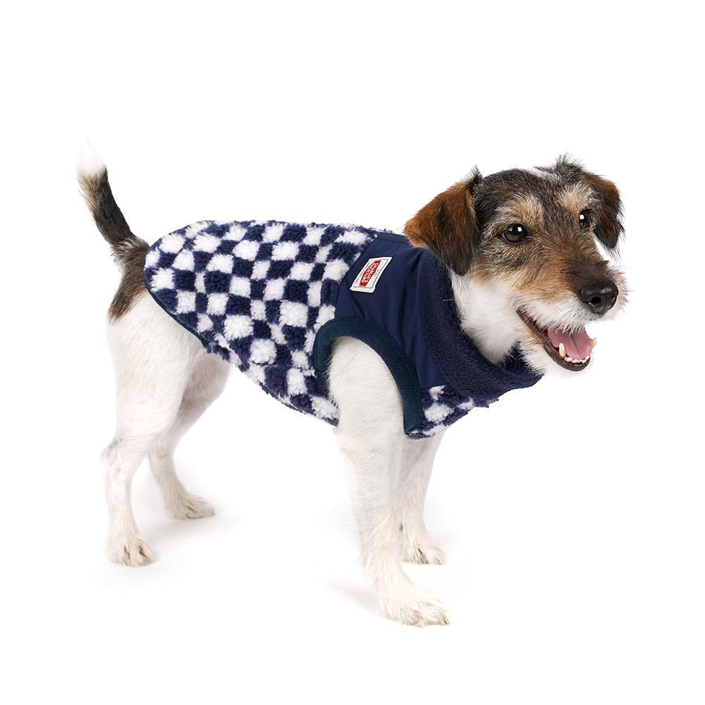 CHECKER VEST / NAVY