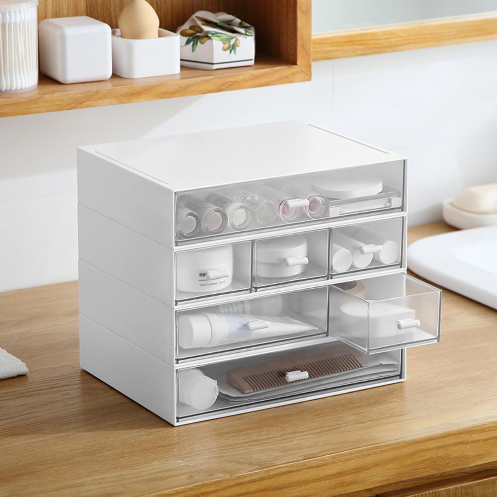 알뜰살뜰매뉴얼 다용도 수납정리함 미니서랍 화장품 정리함 투명 수납함 책상