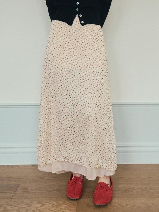 Bloom flower long skirt_Red flower(O25-SK01)