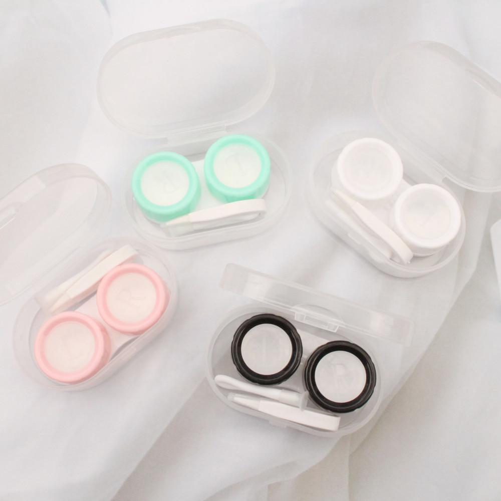 [샤샤] 소프트렌즈 기본렌즈통 미니렌즈케이스 여행용 휴대용 컴팩트한사이즈