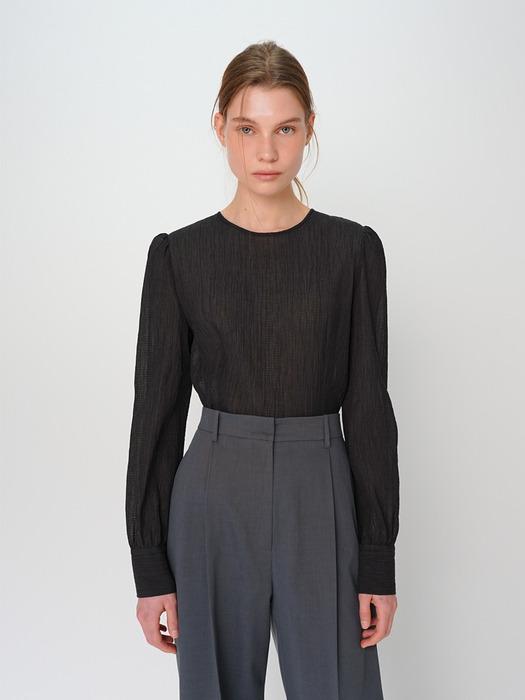 SHEER BLOUSE / BLACK