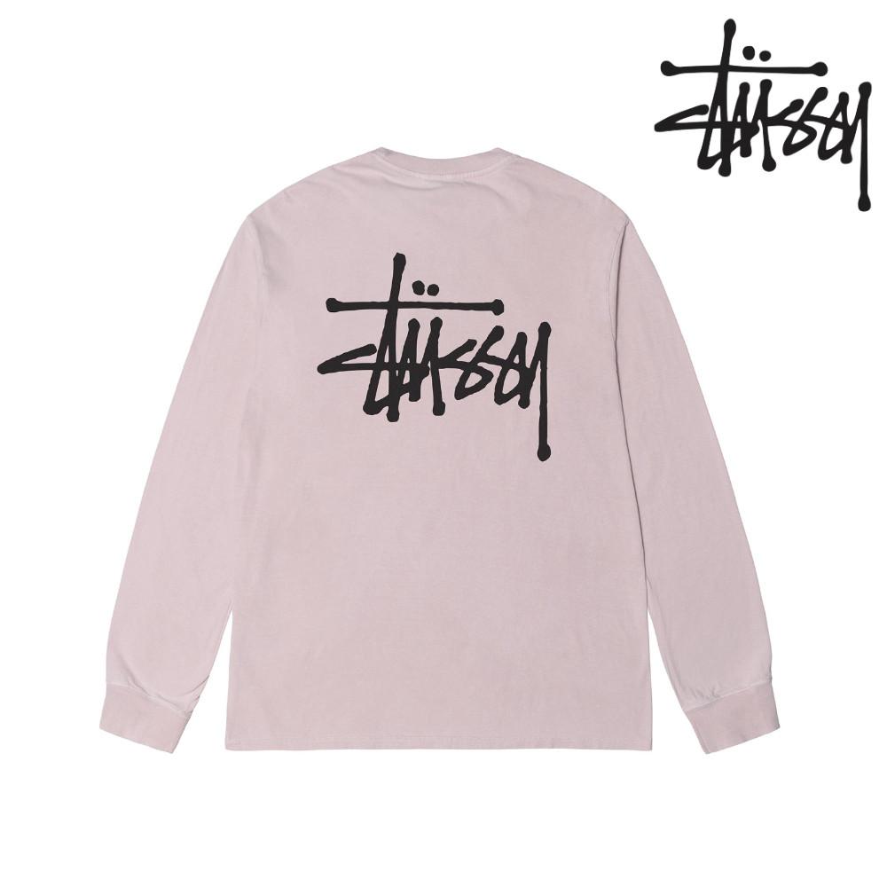 스투시 베이직 긴팔티 블러쉬 BASIC STÜSSY PIGMENT DYED LS TEE