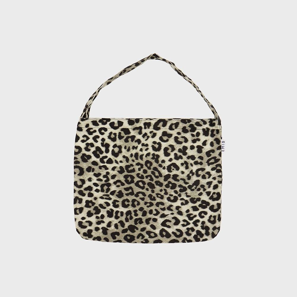 NEW LEOPARD CORDUROY ECO BAG-GRAY