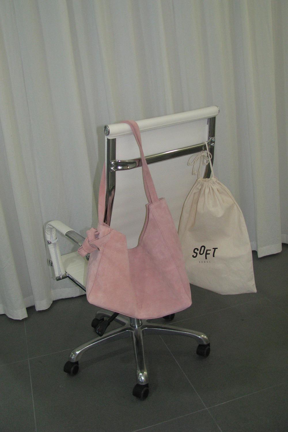 SUEDE BABY PINK BIG BAG