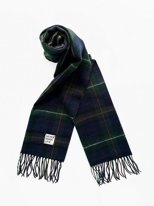 Wool Muffler (90s Tartan Check Green/Navy)