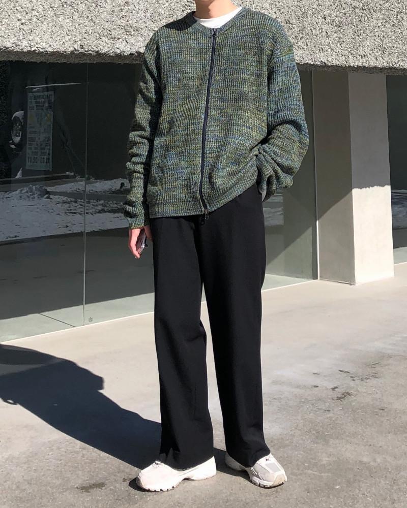 (누적 판매량100장) 남녀공용 오버핏 믹스 집업 투웨이 가디건 (3color)