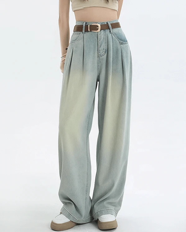 [텐셀💙] 마샤 핀턱 세미와이드 쿨 데님 ( 10~14일 소요 예정 )