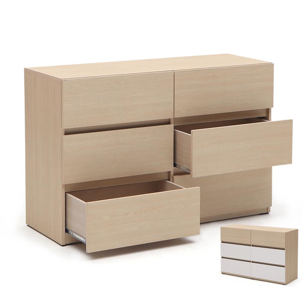 리빙인도무스 핸들 3단 와이드서랍장