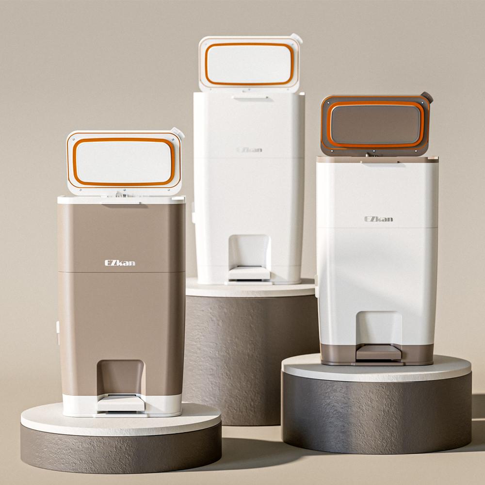 이지캔 더블 스멜락 듀얼댐퍼 27리터 기저귀 쓰레기통 휴지통