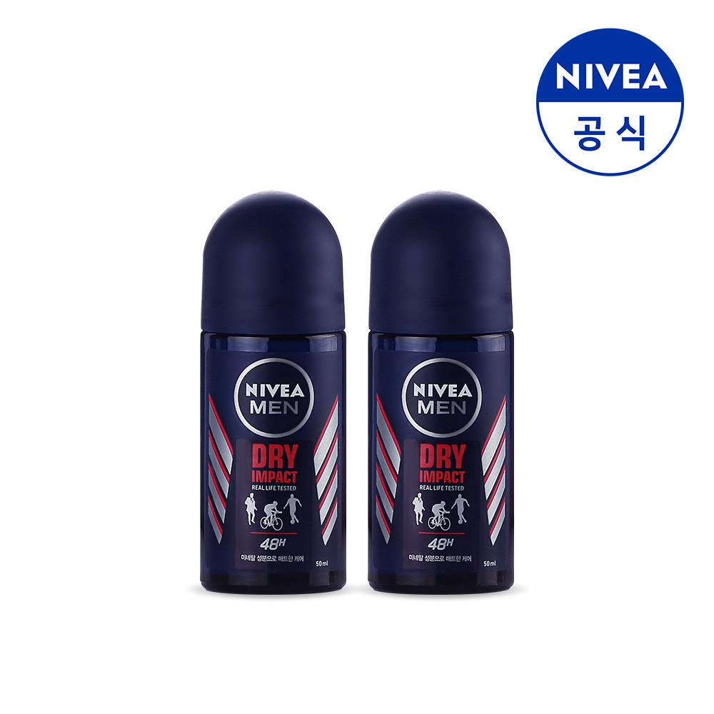 니베아 맨 데오드란트 롤온 드라이 임팩트 50ml X 2개