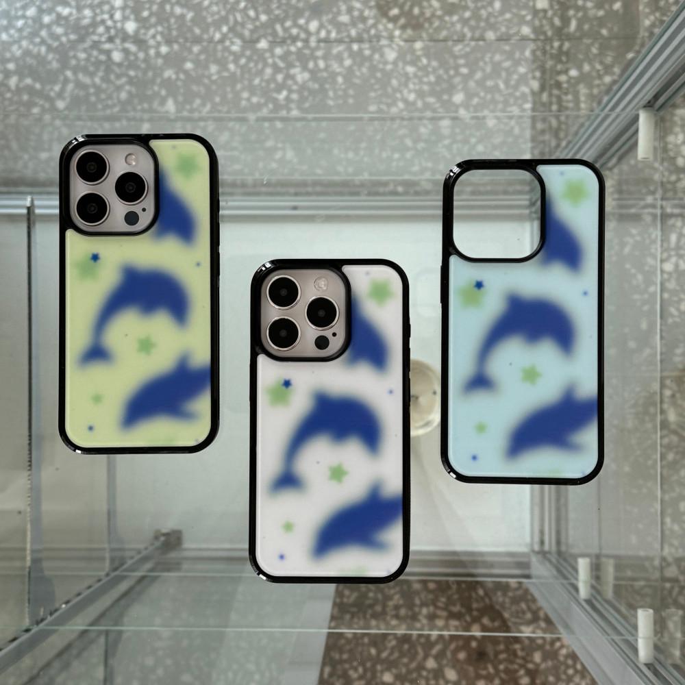 포프트 Glass bumper 썸머 돌핀 케이스 아이폰 15 PRO