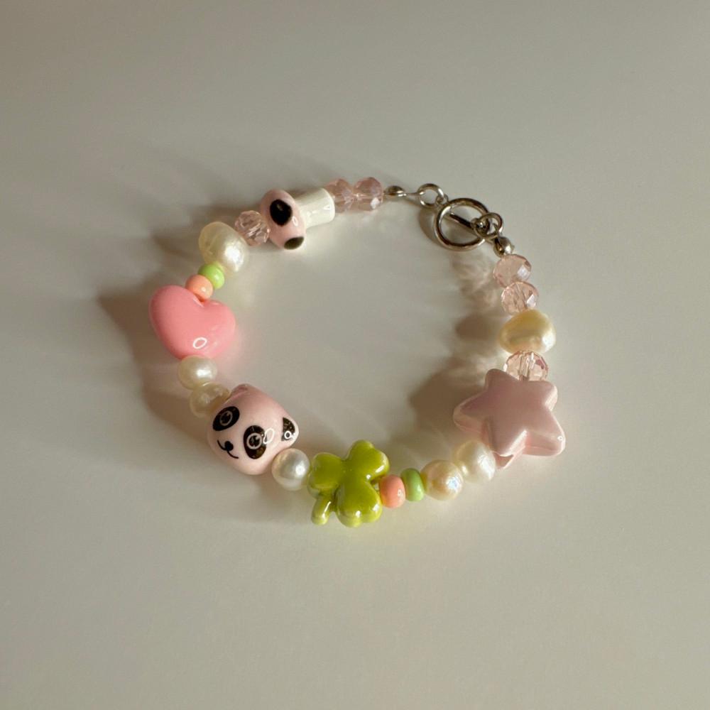 곰뽁이네 자체제작 행복팬더 사심 담수진주 팔찌