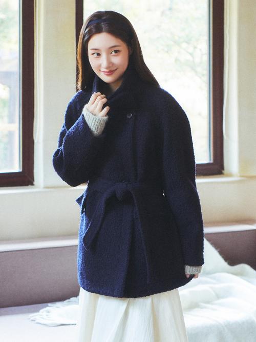 Boucle High-neck Half Coat NEW4WHA23_BO