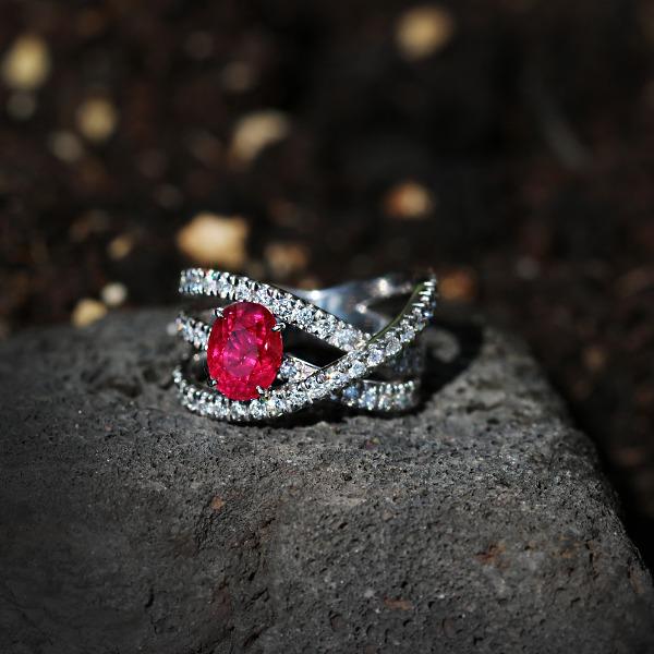 버마루비 1.96ct 다이아몬드 반지18k