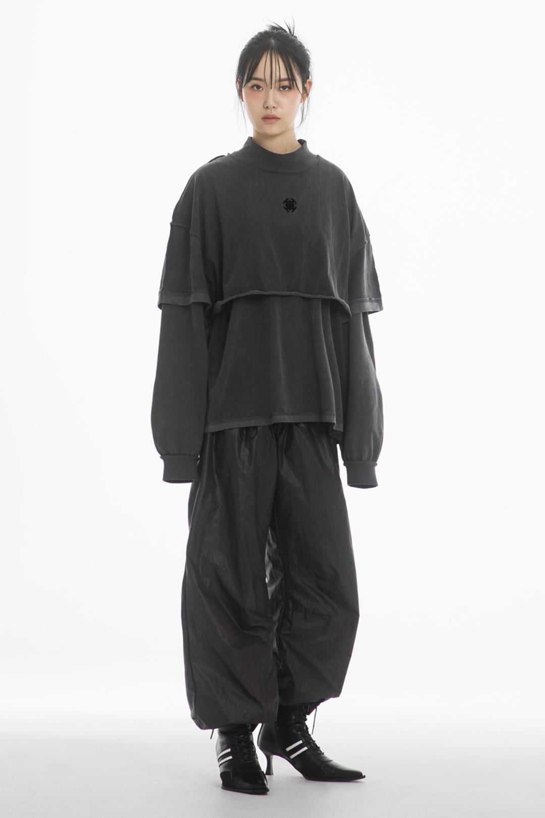 SYMBOL SHORT + LONG SLEEVE LAYERED SET - PIGMENT BLACK