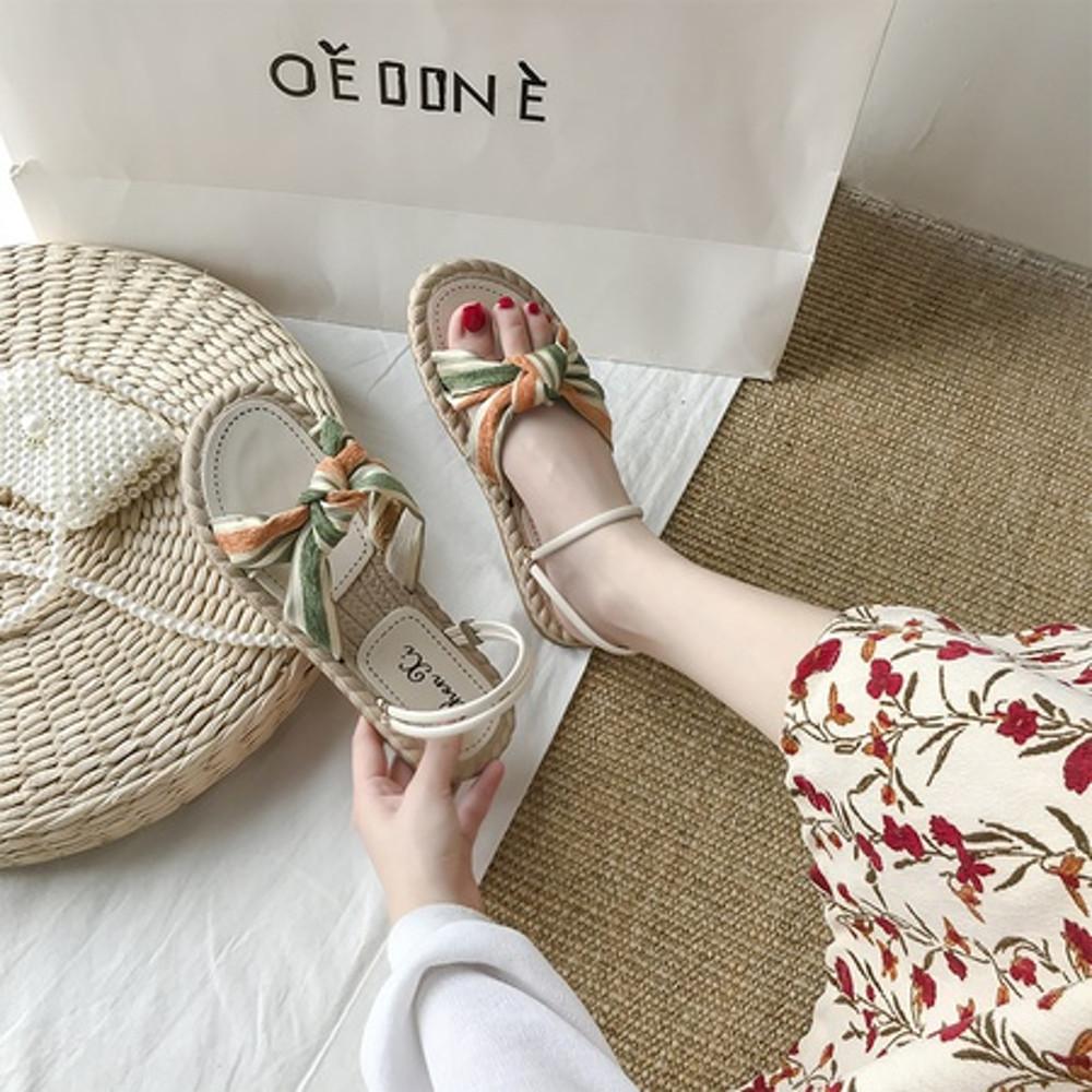 편안한 칙 샌들 선녀 인스타그램 2020 신상 여름 신상품 학생복 스타일링 플랫 슈즈