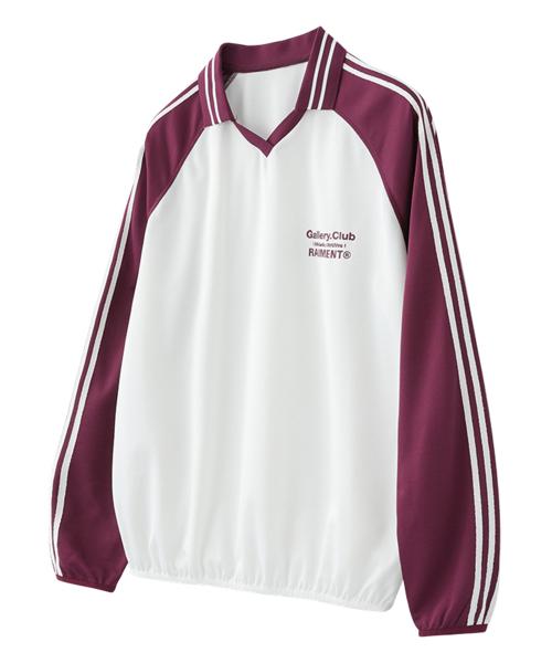 트랙 매쉬 카라 갤러리 클럽 롱슬리브_버건디