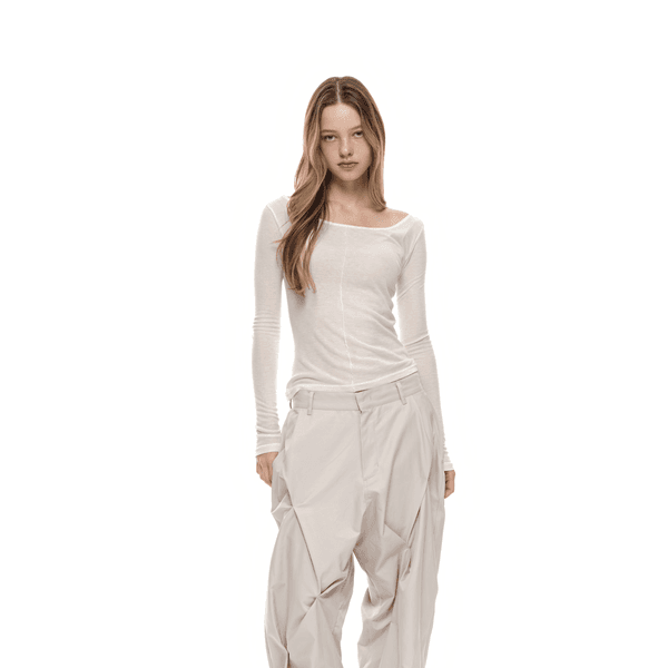 [8th Re-order] Nip crumpled pants_sand beige