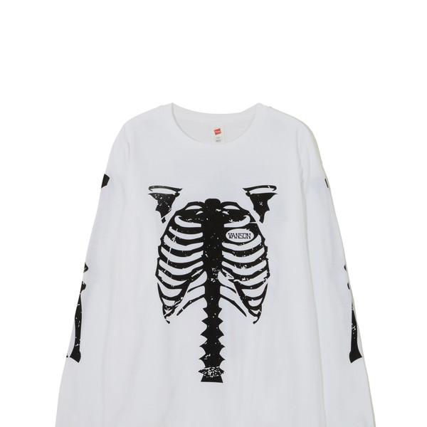 Skeleton Long-Sleeve Tee / White (Exclusive)