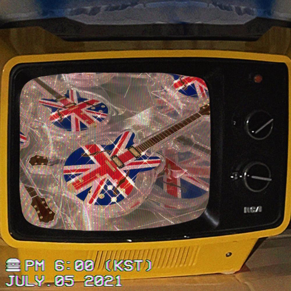 [유니언잭 그립톡] 영국 일렉기타 핸드폰 휴대폰 거치대 투명 아크릴 스마트톡 굿즈 오아시스