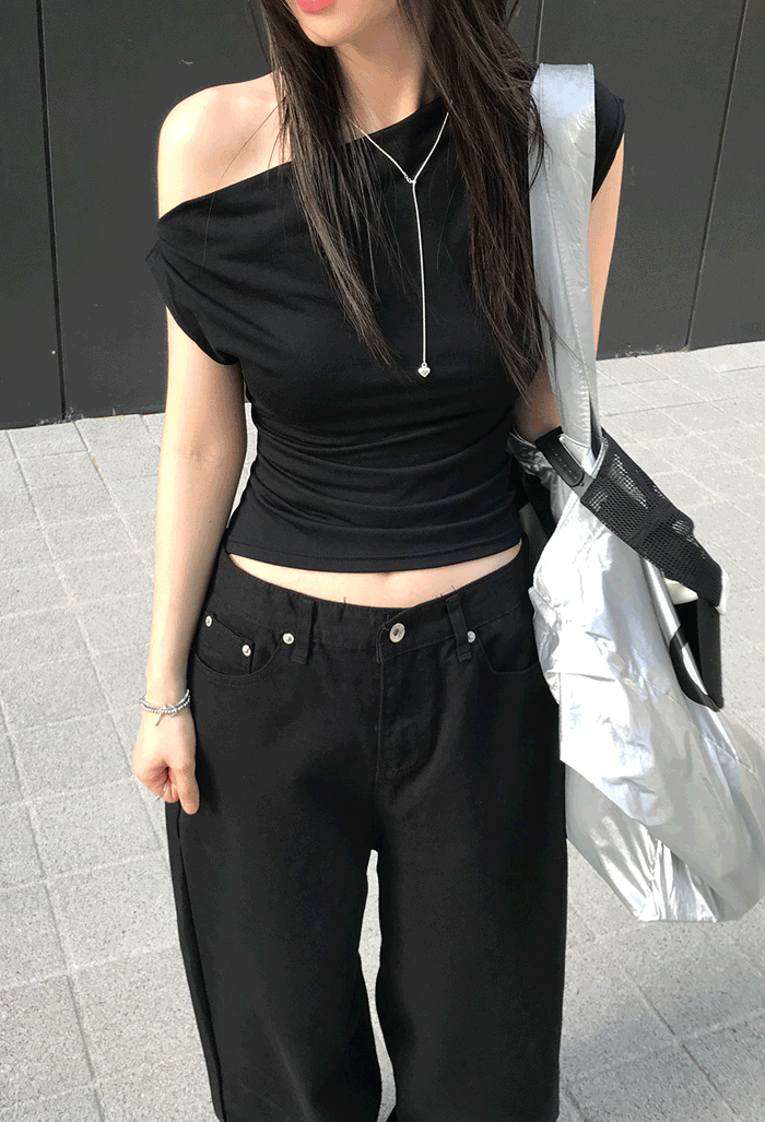 더니로 원 오프숄더티