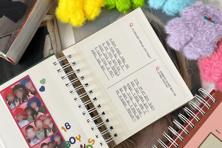 (데코스티커/키링 증정) 포토네컷 사진 인생 앨범 강력 접착식 초음파 100매 포토북