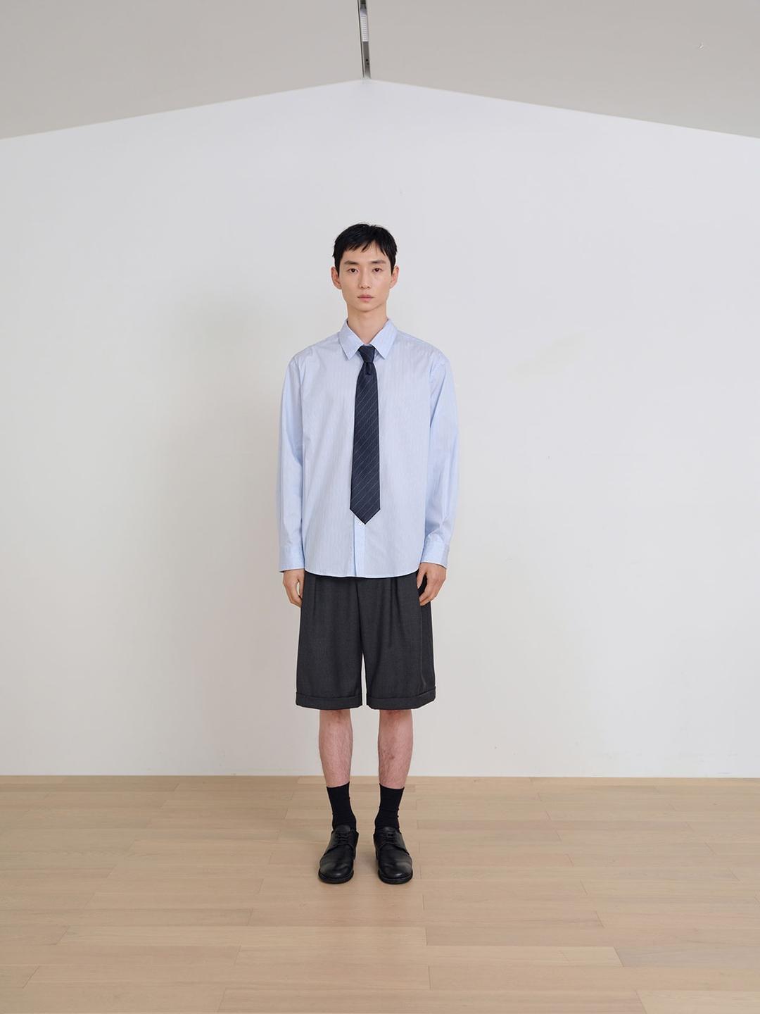 스트라이프 셔츠 (스카이블루)