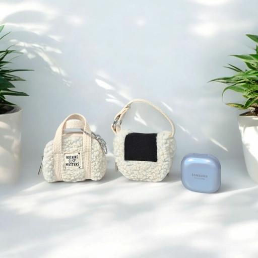 양털 미니어처백 오니기리 에어팟버즈프로 케이스키링 백꾸