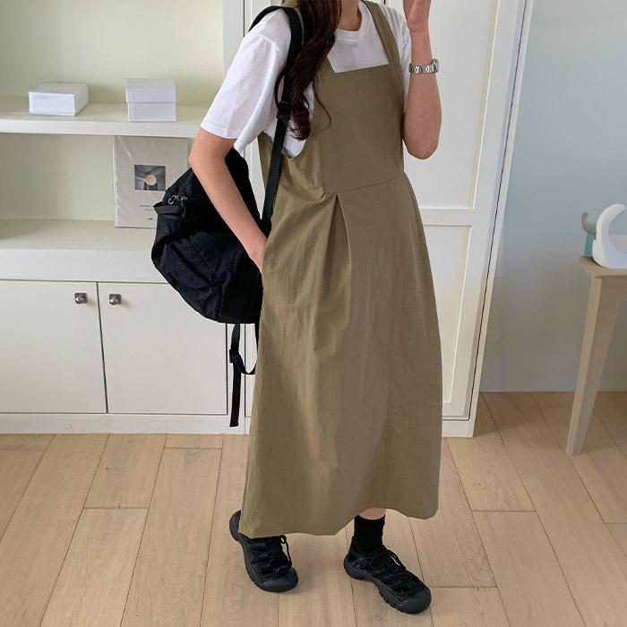 임부복*레이디 핀턱 롱원피스