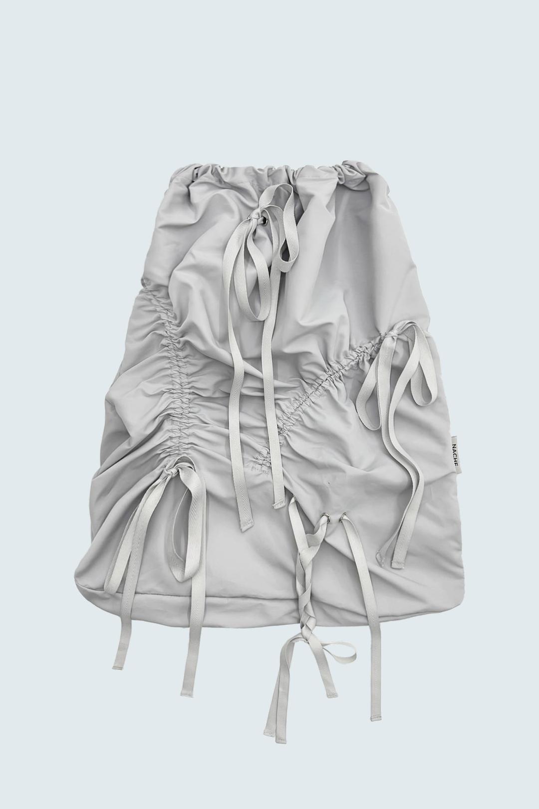LIGHT SHIRRING GYM SACK LIGHT GRAY