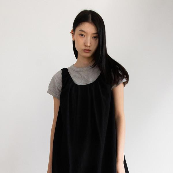 Sleeveless Pumpkin Mini Dress (Black)