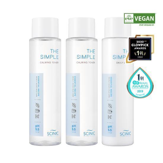 싸이닉 더 심플 스킨케어 2종 기획 (토너145mlx2+로션145ml)