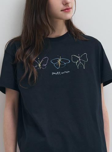 수피마 실켓 프시케 그래픽 티셔츠 [BLACK]