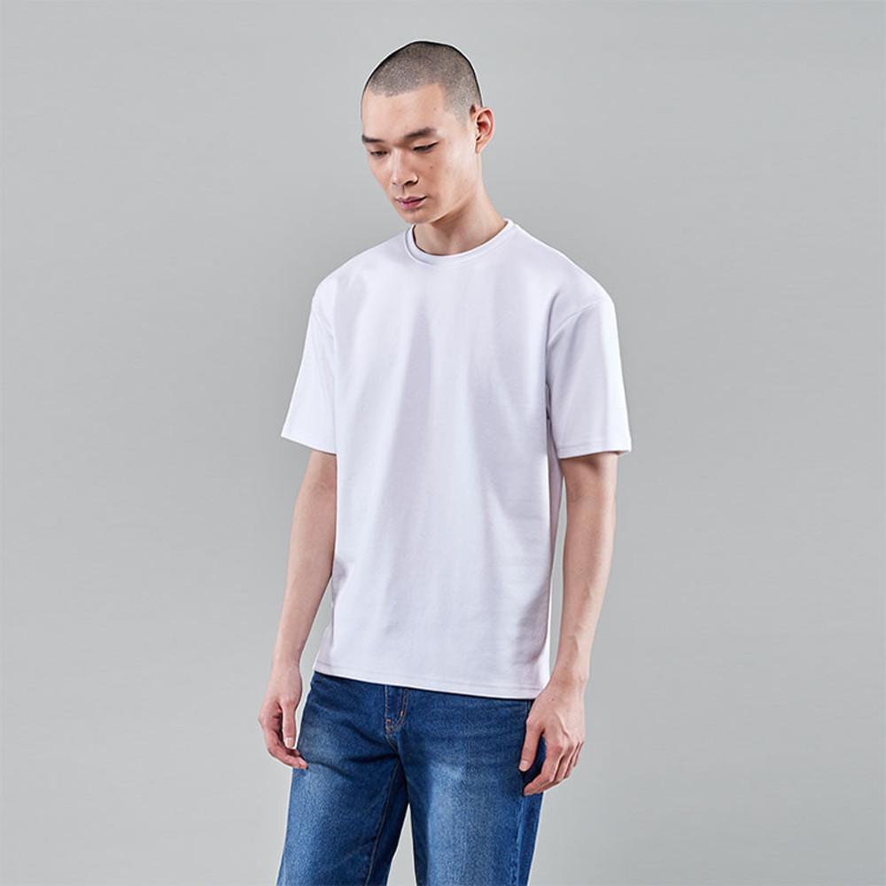 (유핑 골드라벨) 세미오버핏 크루넥 티셔츠 (사이드절개)